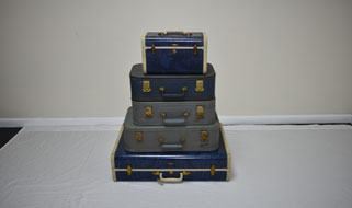 BLUE VINTAGE LUGGAGE